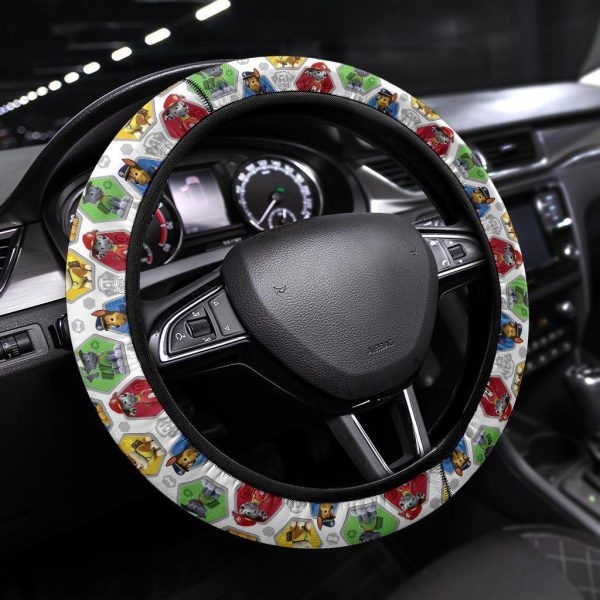 Dog Paw Pattern Anime Steering Wheel Cover