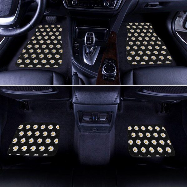 peaceminusone daisy flowers pattern car floor mats dguni