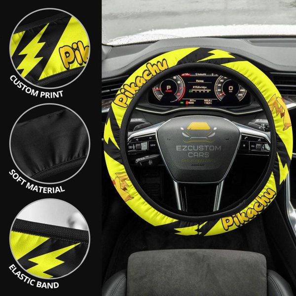 pikachu pokemon anime steering wheel cover x5juc