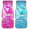 Pink Blue Butterfly Car Floor Mats Custom Butterfly Car Accessories