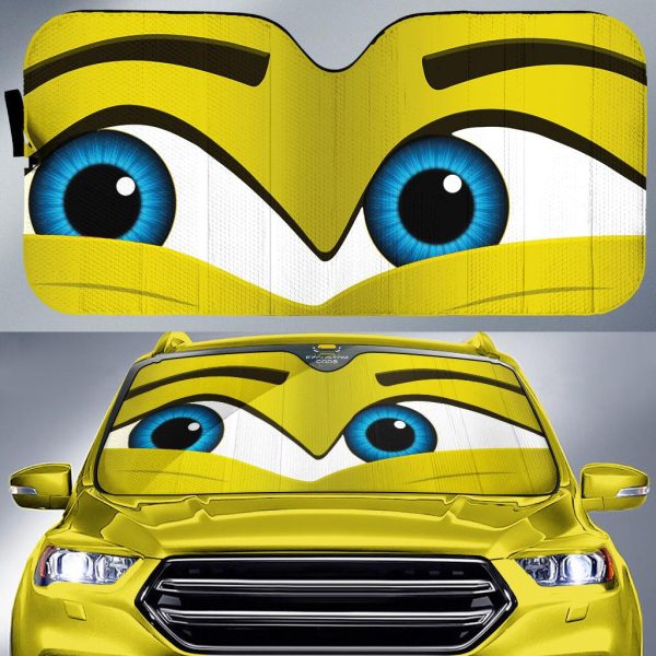 playful eyes cartoon car sunshade bgaoh