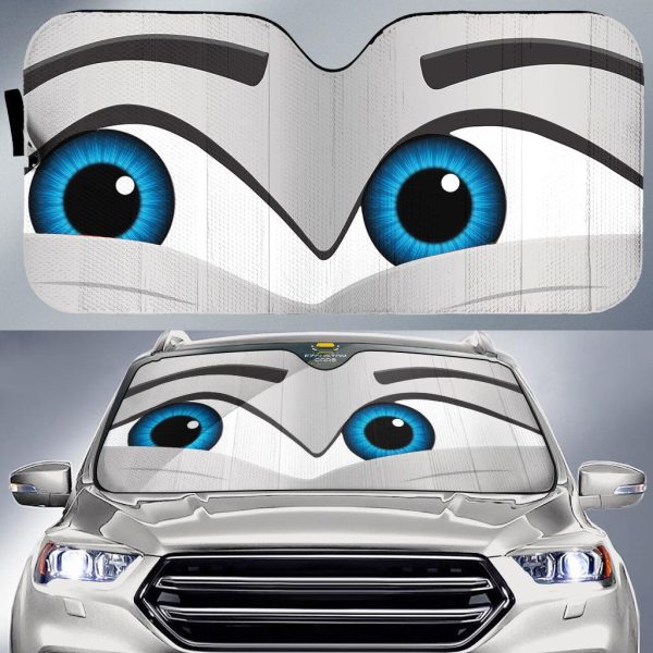 Playful Eyes Cartoon Car Sunshade