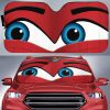 Playful Eyes Cartoon Car Sunshade