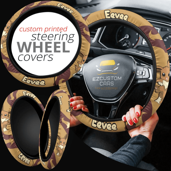 pokemon anime steering wheel cover eevee bswit