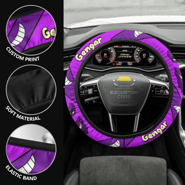 pokemon anime steering wheel cover gengar imkc2