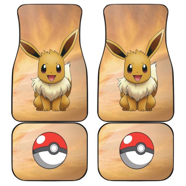 Eevee Pokemon Car Floor Mats Custom Anime Car Accessories