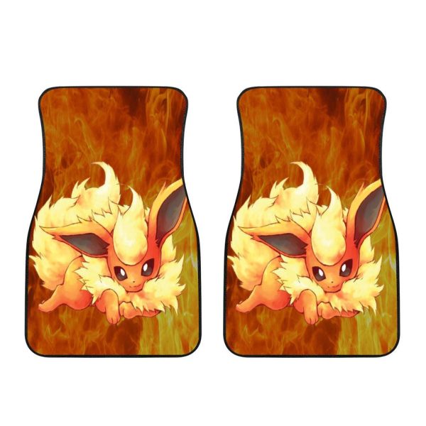 Pokemon Car Floor Mats Flareon on Fire