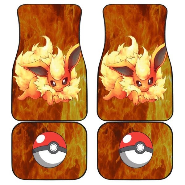 Pokemon Car Windshield Sun Shade Flareon on Fire