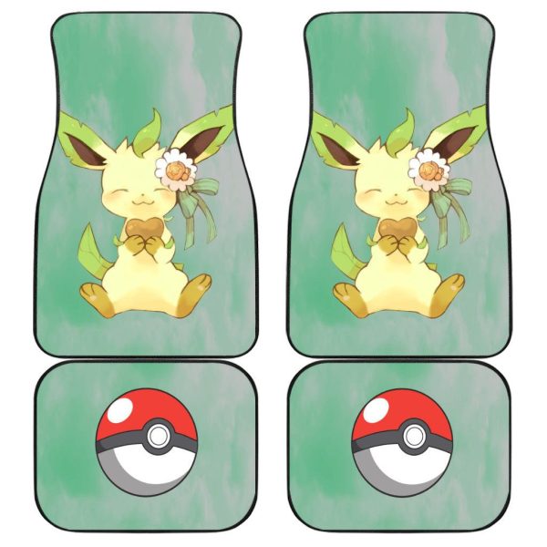 Pokemon Car Floor Mats Leafeon Bloom