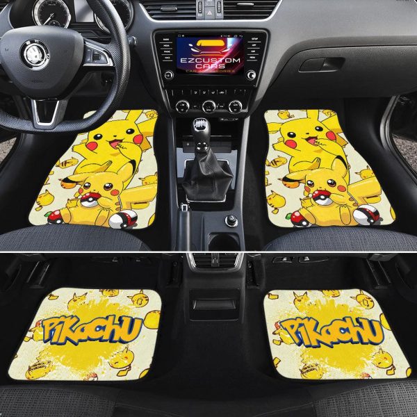 pokemon car floor mats pikachu e1txl