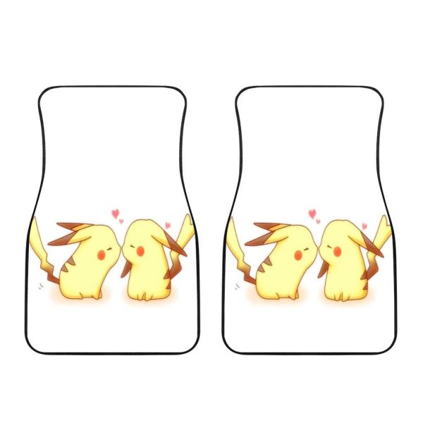 Pokemon Car Floor Mats Pikachu Kiss Lovely Couple