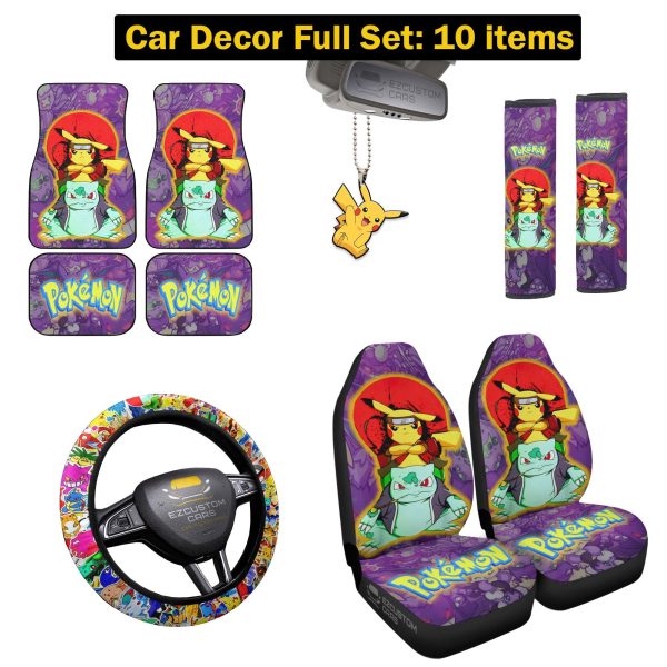 pokemon car floor mats pikachu mix naruto eoit3