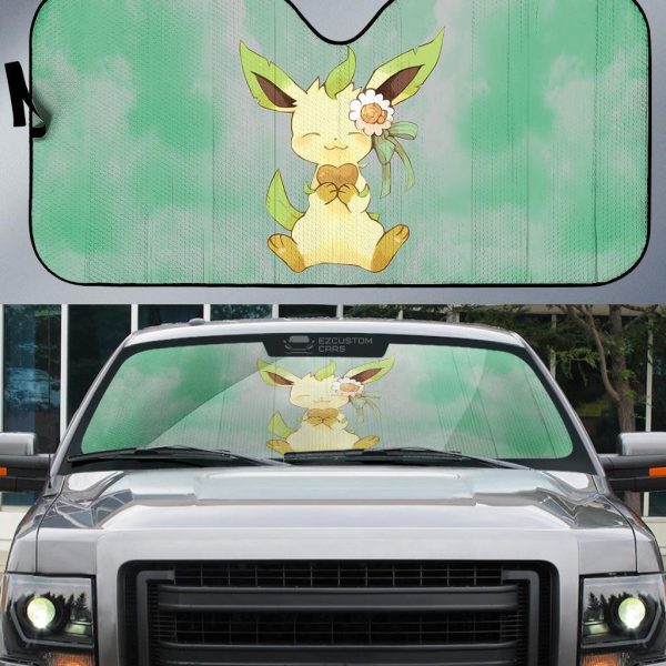 Pokemon Car Windshield Sun Shade Flareon on Fire