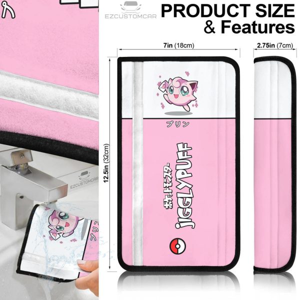 pokemon jigglypuff seat belt cover custom anime car accessories 0xrjz