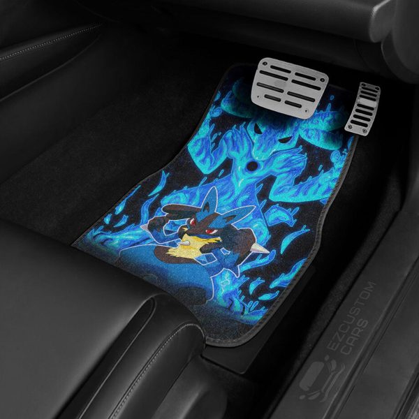 pokemon lucario car accessories custom anime car floor mats y0wnt