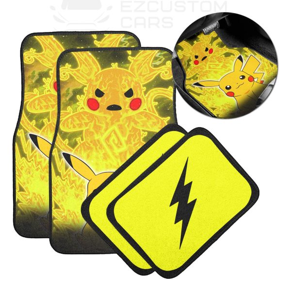 pokemon pikachu car floor mats custom anime car accessories rqo1n