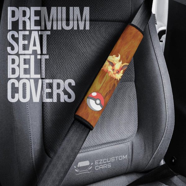 pokemon seat belt covers flareon on fire rlyqk