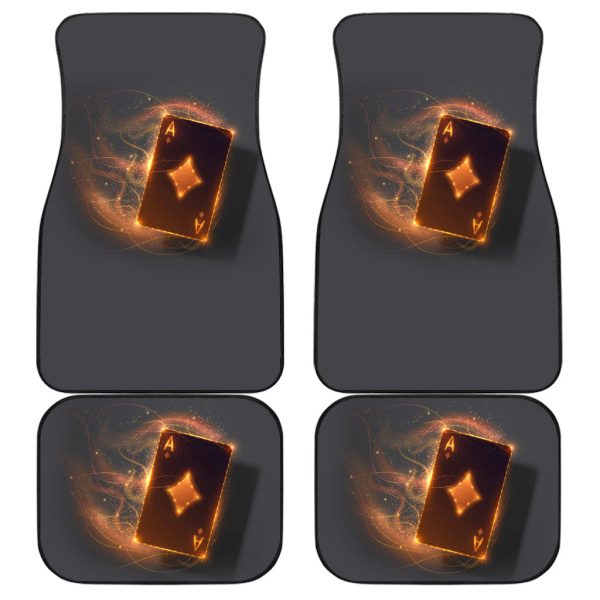 Poker Car Accessories Custom Gold Poker Car Floor Mats