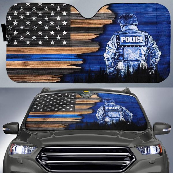 Police Symbol Army Car Sun Shade Army Car Accessories