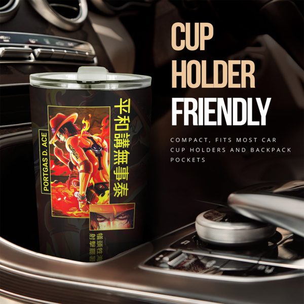 portgas d ace car tumbler cup custom one piece anime car accessories hzrge