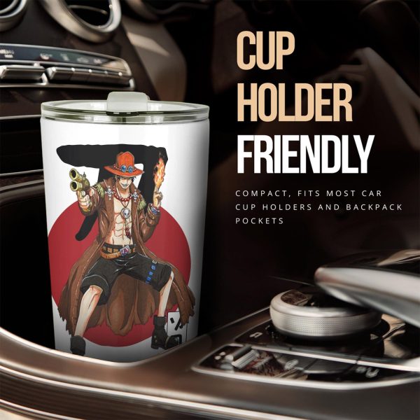 Portgas D. Ace Car Tumblers Cup Custom One Piece Anime Car Accessories
