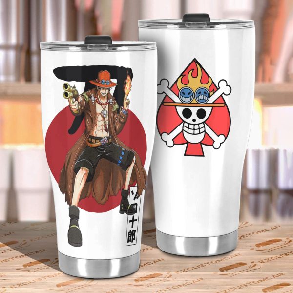 portgas d ace car tumblers cup custom one piece anime car accessories hfgfj