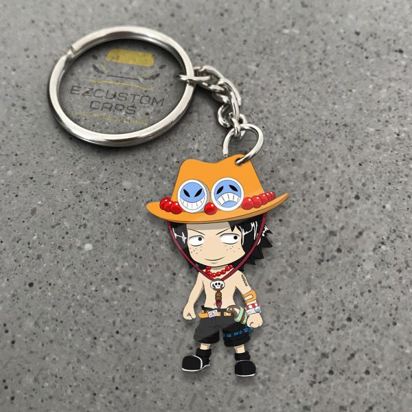 Mihawk Dracule Keychains Custom One Piece Anime Car Accessories