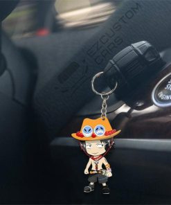 portgas d ace keychains custom one piece anime car accessories bj2bm