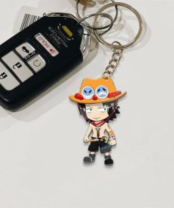 Portgas D. Ace Keychains Custom One Piece Anime Car Accessories