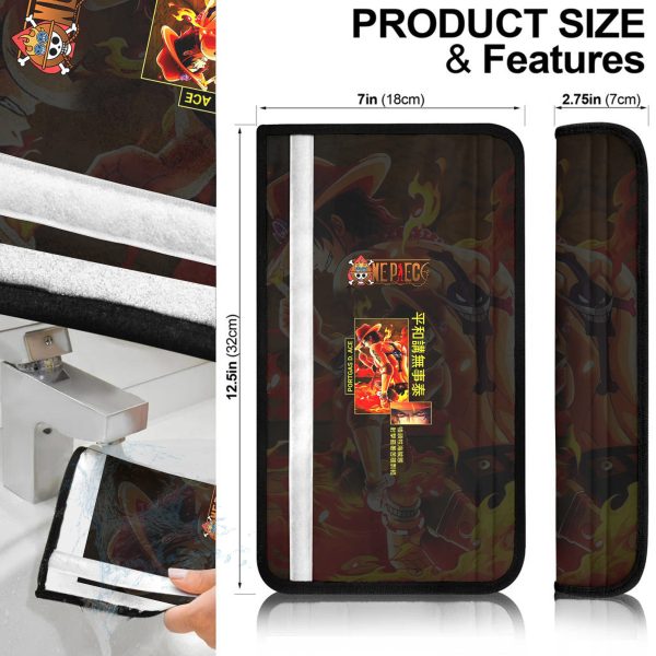 portgas d ace one piece anime seat belt covers anime car accessories dieus