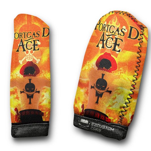 Portgas D.Ace Fire Shift Knobs Car Covers Set Custom One Piece Anime Car Accessories