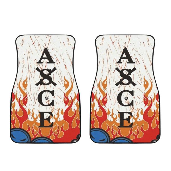Portgas.d.ace Car Floor Mats One Piece Anime Decor For Cars Car Accessories