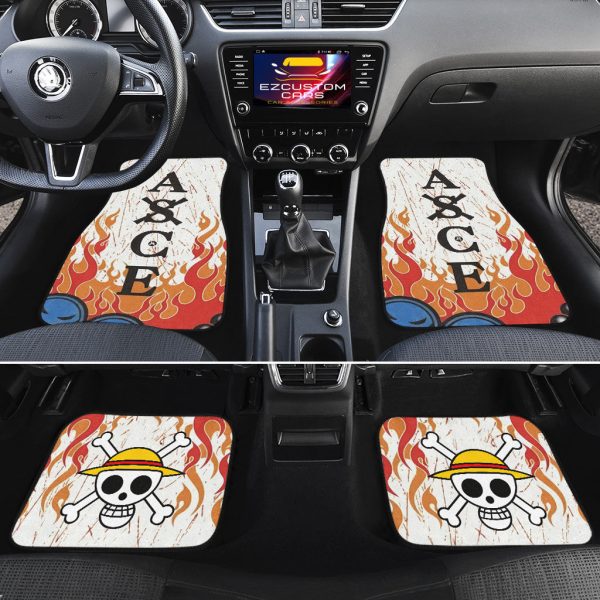 portgasdace car floor mats one piece anime decor for cars car accessories h1pkt