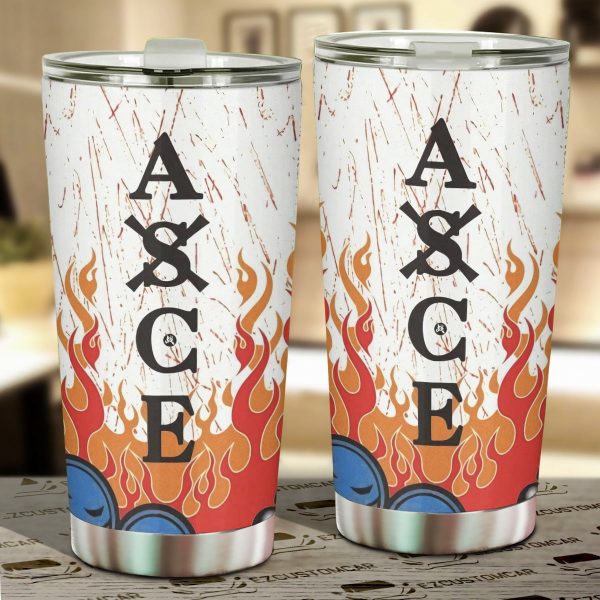 Portgas D. Ace Car Tumbler Cup Custom One Piece Anime Car Accessories