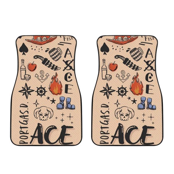 portgasdace one piece anime decor for cars car accessories bghxo