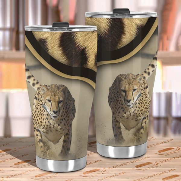 predatory cheetah car tumbler cup custom cheetah car accessories wkfxq
