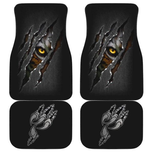 Predatory Tiger Car Floor Mats Custom Tiger Car Accessories