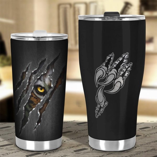 predatory tiger car tumbler cup custom tiger car accessories nzbwq