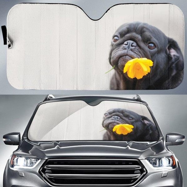 Mixed Breed Cute Car Sun Shade