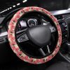 Pug in Pink Anime Steering Wheel Cover