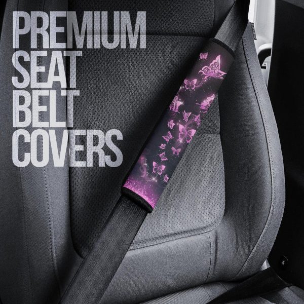 purple butterfly seat belt covers custom butterfly car accessories yz39b