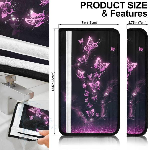 purple butterfly seat belt covers custom butterfly car accessories zlpca
