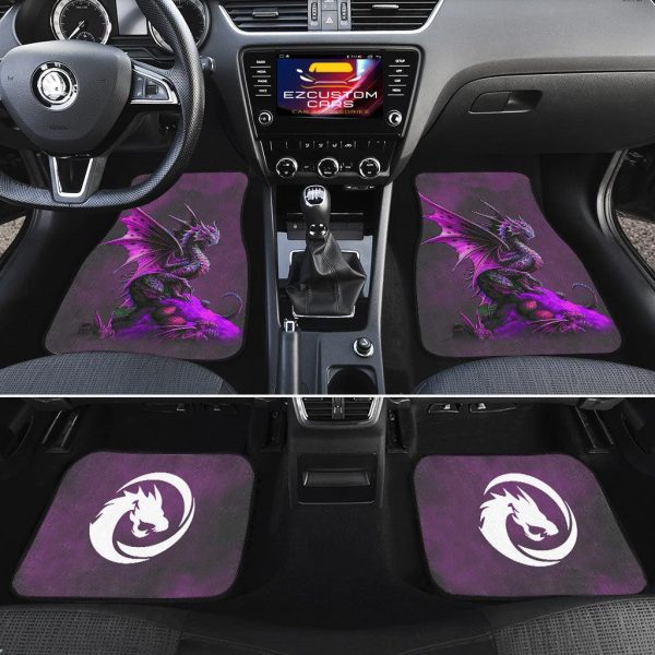 purple dragon car floor mats custom dragon car accessories b2r61