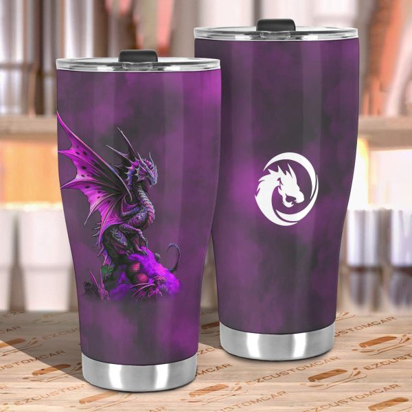 purple dragon car tumbler cup custom dragon car accessories 6zhjo