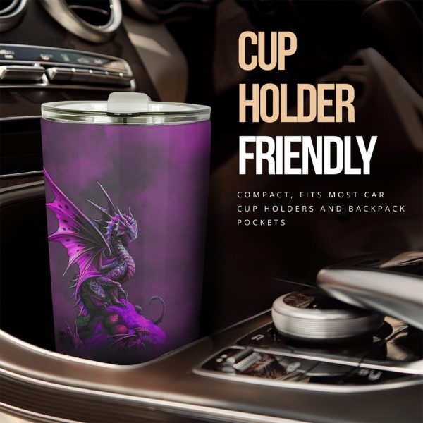 purple dragon car tumbler cup custom dragon car accessories uizg8