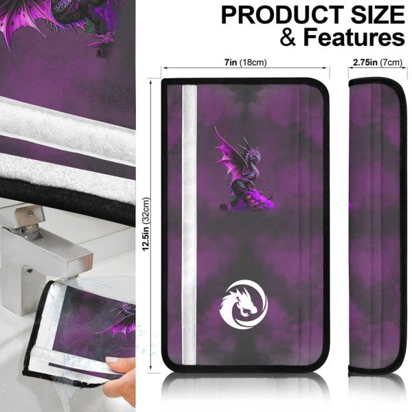 purple dragon seat belt covers custom dragon car accessories ss4ad