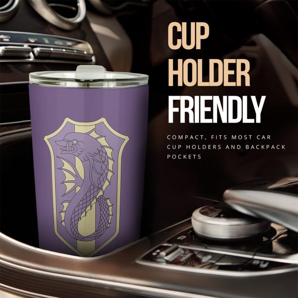 Purple Orca Stainless Steel Tumbler Black Clover Anime Car Accessories