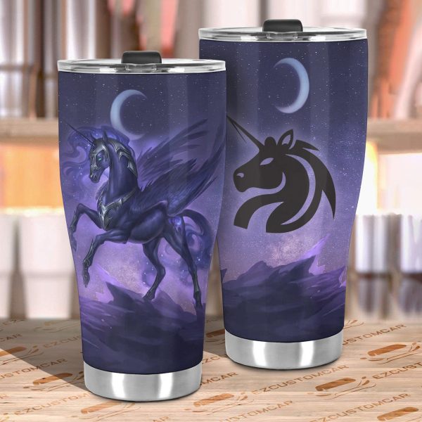 purple unicorn car tumbler cup custom unicorn car accessories 284dz