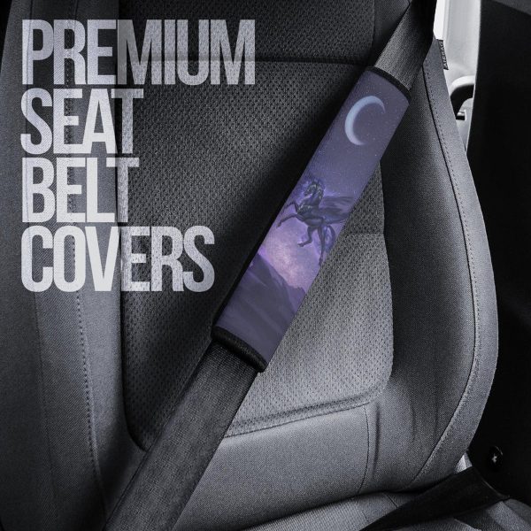 purple unicorn seat belt covers custom unicorn car accessories bnlrd