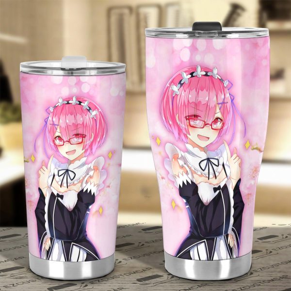 ram car tumbler cup custom rezero anime car accessories tuiaa